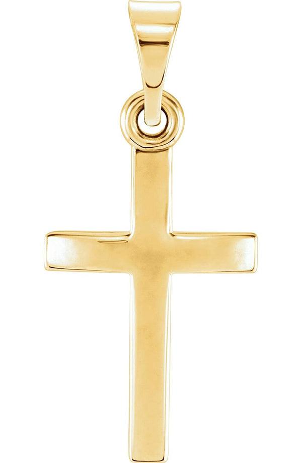 Cross Pendant, 14k Yellow Gold (23.70X11.50MM)