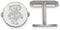 Rhodium-Plated Sterling Silver University of Wisconsin Cuff Links, 15MM