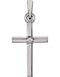 Platinum Diamond Inset Cross Pendant (.02 Ct, G-H Color, I1 Clarity)