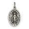 Sterling Silver Antiqued Miraculous Medal (29X15MM)