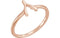 Petite Wishbone Ring,14k Rose Gold