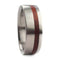 Bloodwood Inlay 8mm Comfort Fit Matte Titanium Wedding Ring