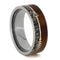 Native American Arrow, Ironwood Burl and Antler 8mm Comfort-Fit Titanium Band