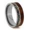 The Men's Jewelry Store (Unisex Jewelry) Ironwood Burl, Antler Deer, Silver Arrow 8mm Comfort-Fit Titanium Band