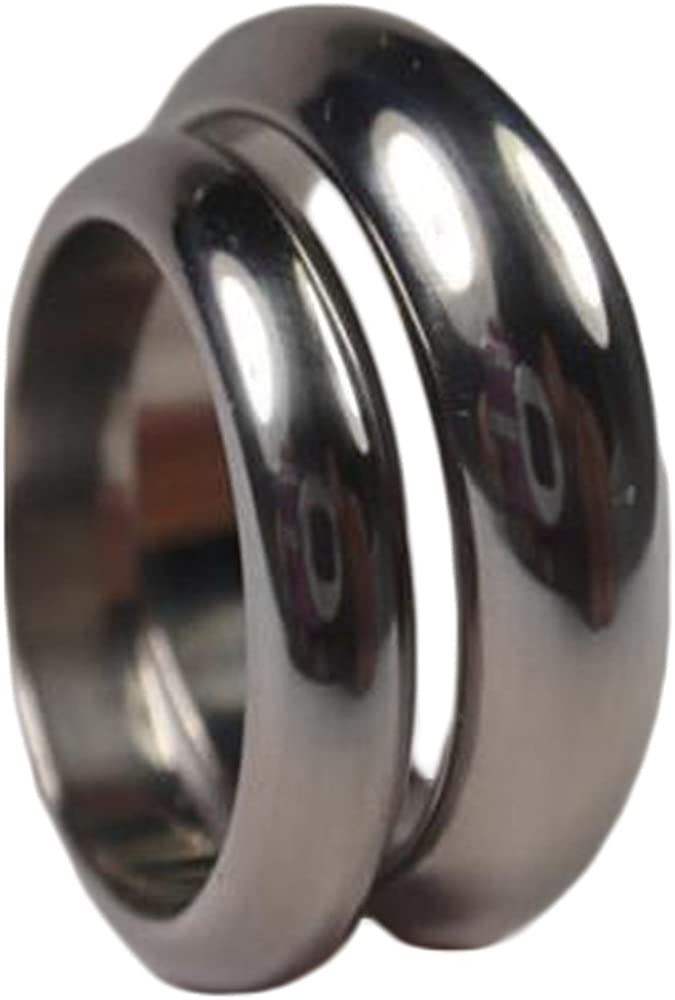 Mirror Finish Titanium, His and Hers Wedding Band Set, M13.5-F5.5