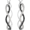 14k White Gold Black and White Diamond Intinity Hoop Earrings (1/2 Ctw, Color GH, Clarity I1)