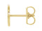 Initial Letter 'D' 14k Yellow Gold Stud Earring (Single Earring)