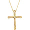 Diamond Cross Rhodium-Plated 14k Yellow Gold Necklace, 18" (.05 Ctw, H+ Color, I1 Clarity)