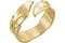 Bypass Rose Leaf Ring, 14k Yellow Gold