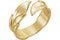 Bypass Rose Leaf Ring, 14k Yellow Gold