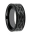 Men's Black Ceramic Celtic Knot 8mm Comfort-Fit Band