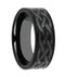 Men's Black Ceramic Celtic Knot 8mm Comfort-Fit Band