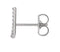 Platinum Diamond Letter 'W' Initial Stud Earring (Single Earring) (.08 Ctw, GH Color, SI2-SI3 Clarity)