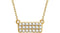 Diamond Rectangle Bar Pendant Necklace in 14k Yellow Gold, 18" (1/6 Cttw)