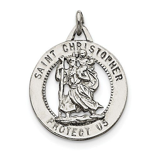 Sterling Silver St. Christopher Medal (35X25MM)