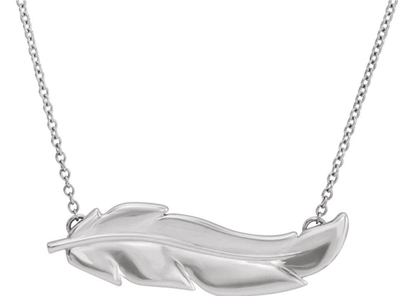 Fancy Angel Wing Necklace in Sterling Silver, 16-18"