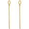 Petite Leaf Chain Dangle Earrings, 14k Yellow Gold