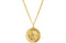 Rhodium Plated Sterling Silver 24K Gold Plated St. Christopher Medal, 24" Necklace (28.19x25.13MM)