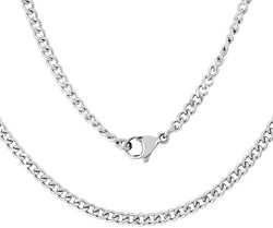 Men's Stainless Steel Curb Chain, 20" (3mm)