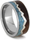 Redwood Mountain Design, Turquoise Sky, Sterling Silver 9mm Comfort-Fit Titanium Wedding Band, Size 7.75