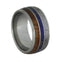 Gibeon Meteorite, Koa Wood, Lapis Lazuli 9mm Comfort Fit Titanium Band