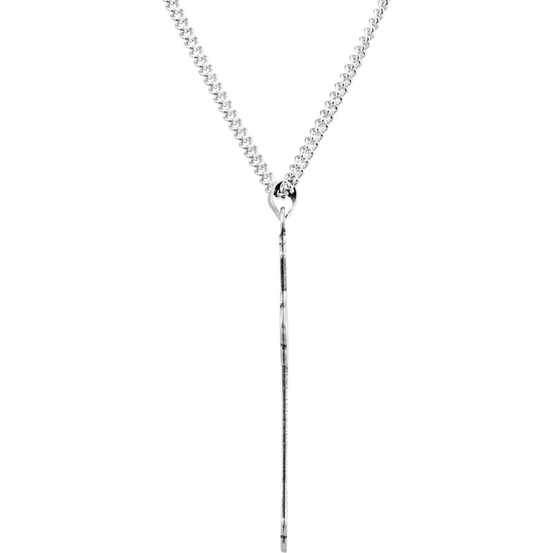 Fancy Trefoil Cross Sterling Silver Necklace, 18"