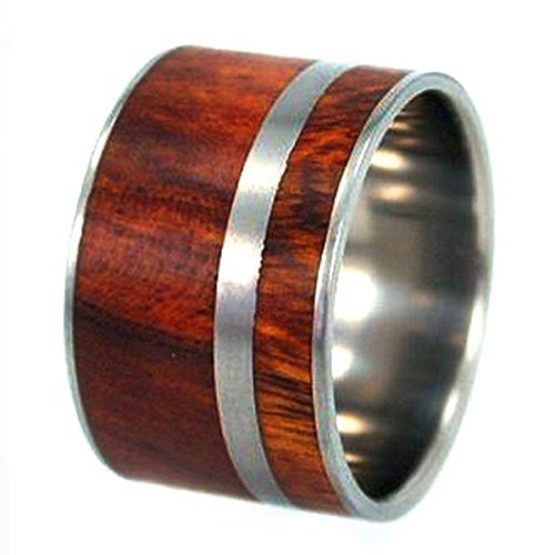 Ironwood with Ring Armor 9mm Comfort Fit Titanium Wedding Band, Size 13