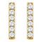 White Diamond Vertical Bar Earrings, 14k Yellow Gold (1/10 Ctw, Color H+, Clarity I1)