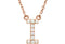 14k Rose Gold Diamond Initial 'I' 1/10 Cttw Necklace, 16" (GH Color, I1 Clarity)