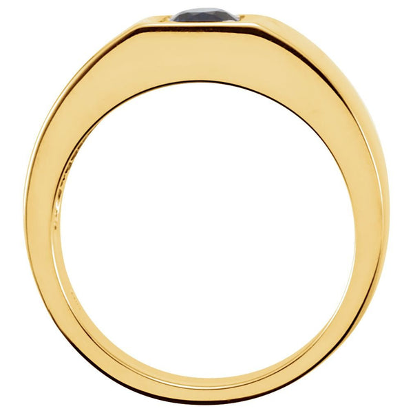 Men's Sapphire 7mm 14k Yellow Gold Band, Size 11