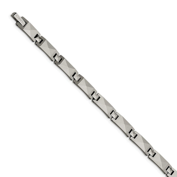 Men's Polished Tungsten 6mm Bracelet, 8.5"