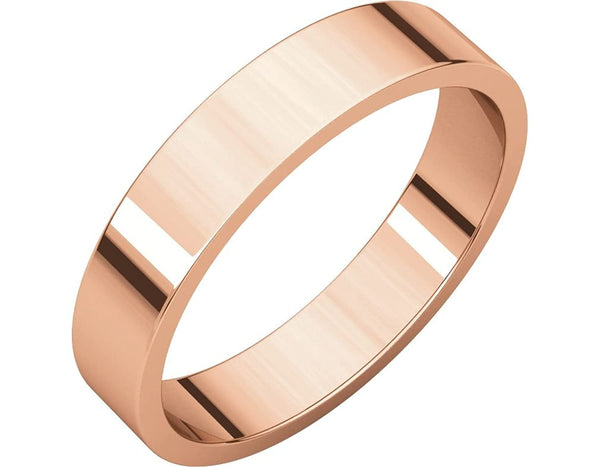 Slim-Profile 4mm Flat Stacking Band, 14k Rose Gold, Size 9