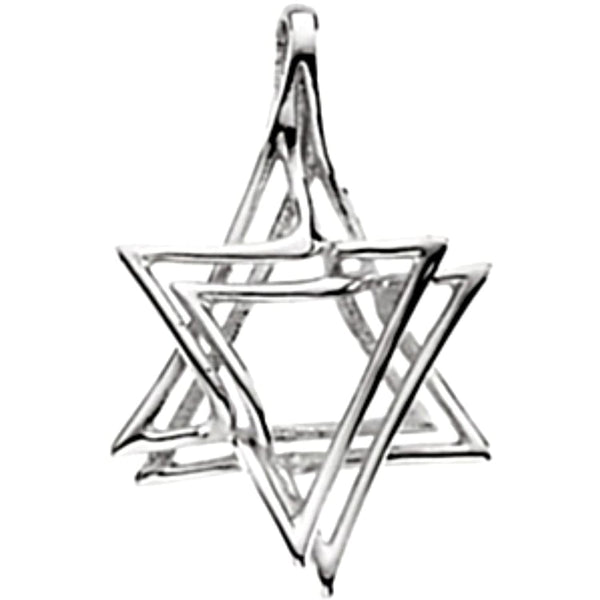 Star of David Sterling Silver Pendant (Made in Holy Land)