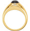 Mens Onyx Cabochon 14k Yellow Gold Ring