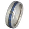 Lapis Lazuli Inlay 6mm Comfort Fit Titanium Wedding Band