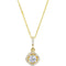 Diamond Halo Pendant Necklace in 14k Yellow Gold, 18" (3/8 Cttw)