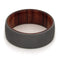 Tulip Wood, Sandblasted Titanium 8mm Comfort-Fit Band