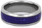 Lapis Lazuli Comfort-Fit Titanium His and Hers Wedding Bands M 10.5-F9.5