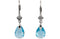 Swiss Blue Topaz and Diamond Earrings, Rhodium Plated 14k White Gold (.25 Cttw, Color GH, Clarity I1)