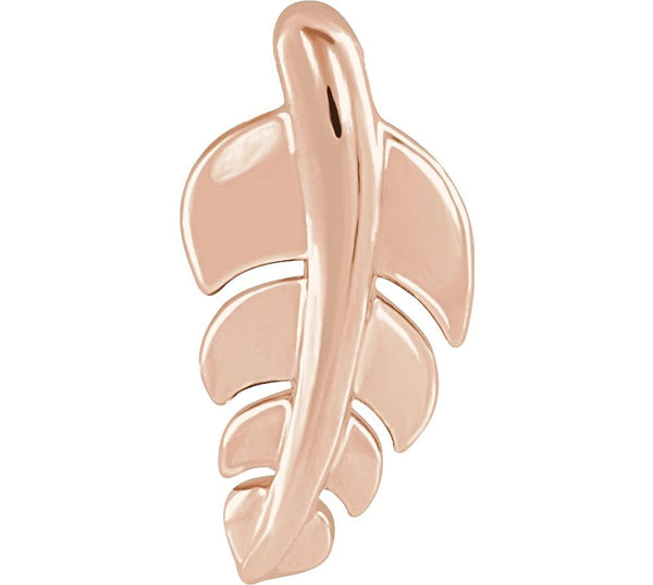 Journey Leaf Pendant, 14k Rose Gold