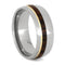 Moissanite, Maple Burl, Ironwood, 10k Yellow Gold Comfort-Fit Titanium Couples Wedding Band Set