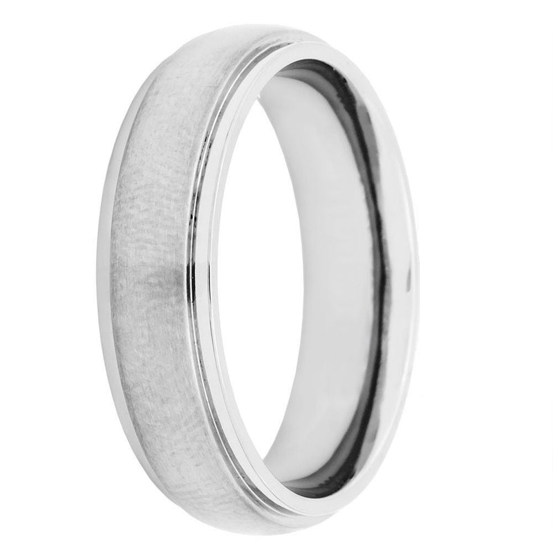 Men's Brushed Titanium 6mm Comfort-Fit Step Band