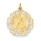 14k Yellow Gold Our Lady Of Lourdes Medal Pendant (24X19MM)