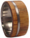 The Men's Jewelry Store (Unisex Jewelry) Lignum Vitae Wood 11mm Comfort Fit Titanium Wedding Band, Size 15.5