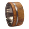 Lignum Vitae Wood 11mm Comfort Fit Titanium Wedding Band, Size 5