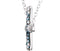 Diamond Sideways Cross Pendant Rhodium Plate 14k White Gold Necklace, 18" (3/8 Cttw)