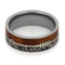 The Men's Jewelry Store (Unisex Jewelry) Ironwood Burl, Antler Deer, Silver Arrow 8mm Comfort-Fit Titanium Band