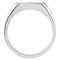 Men's Sterling Silver 14mm Brushed Finish Square Signet Ring