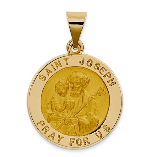 14k Yellow Gold St. Joseph Medal Pendant(21X19MM)