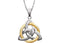 Two-Tone Celtic Pendant, 14k White and Yellow Gold